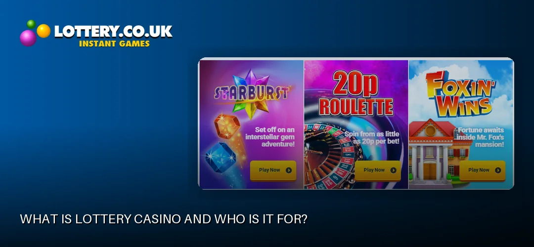 Lottery casino promotional banner