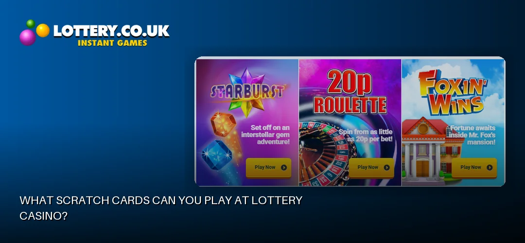 Lottery casino promotional banner